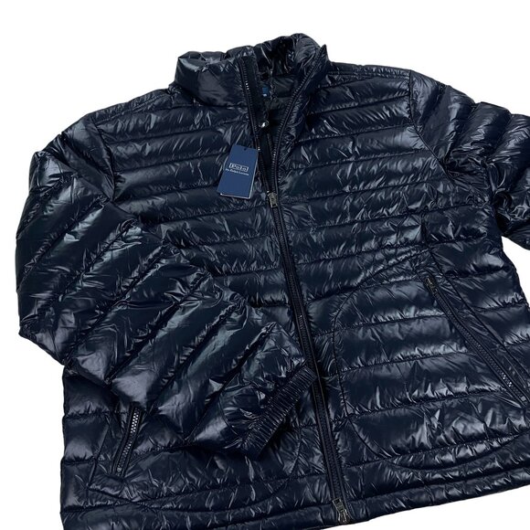 Polo Ralph Lauren Down Puffer Quilted Jacket Mens Size L Glossy Navy NWT - Picture 1 of 13